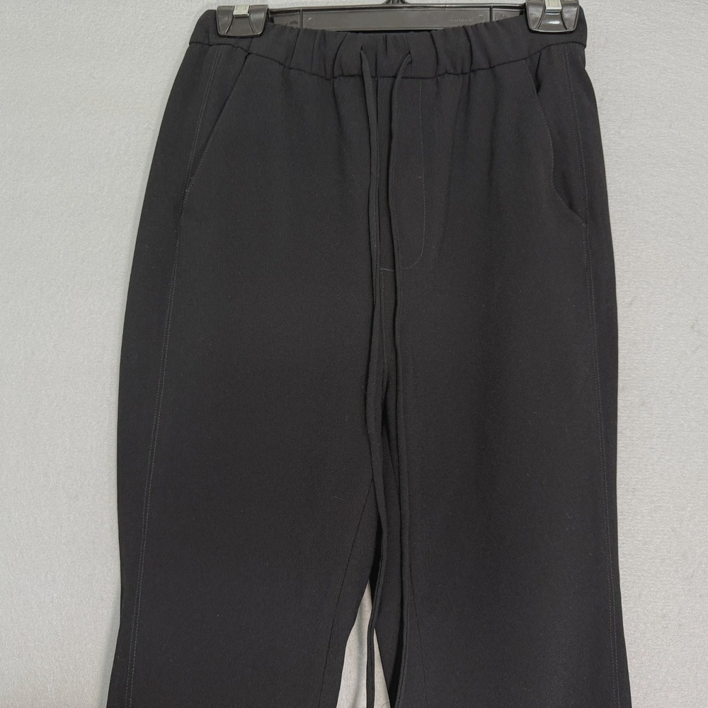 Zara High Waist Tapered Pants Womens Size S Black Minimalist Office Wear Classic